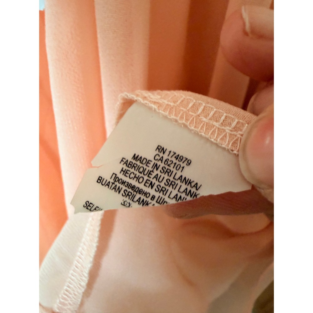 BCBGeneration Camisole Womens Medium Pink Coral‎ High Low V-Neck Chiffon Top NEW - Picture 6 of 7